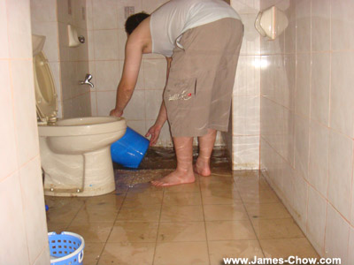 Flooded bathroom! Flooded Bathroom!