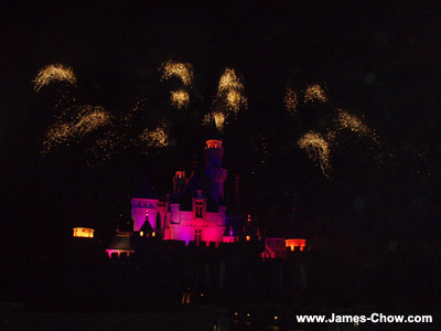 Fireworks over Sleeping Beauty's Castle... Fireworks over Sleeping Beauty's Castle...