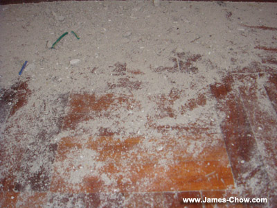 Sand and dust left in my house by contractors. Sand and dust left in my house by contractors.