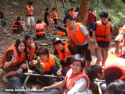 Making our own raft! Making our own raft!