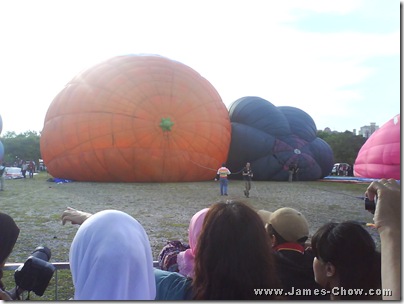 Orange being inflated...